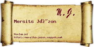 Mersits Jázon névjegykártya
